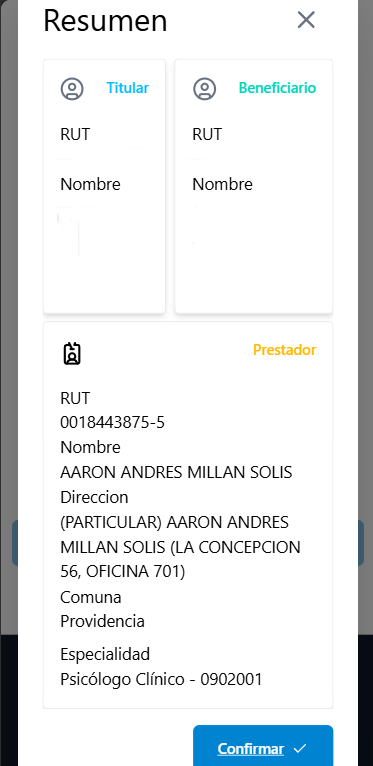 Confirmación de compra de bono